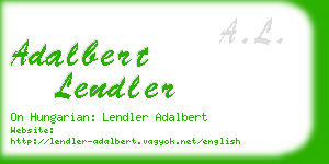 adalbert lendler business card
